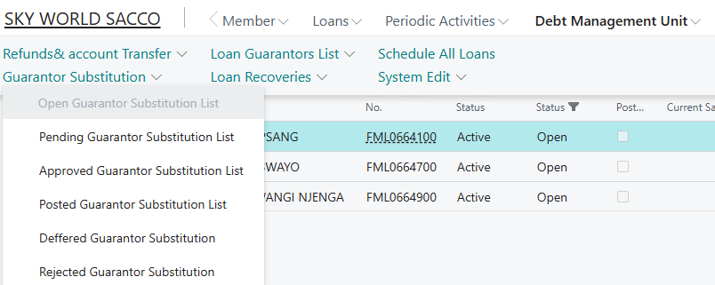 Guarantor Substitution Navigation