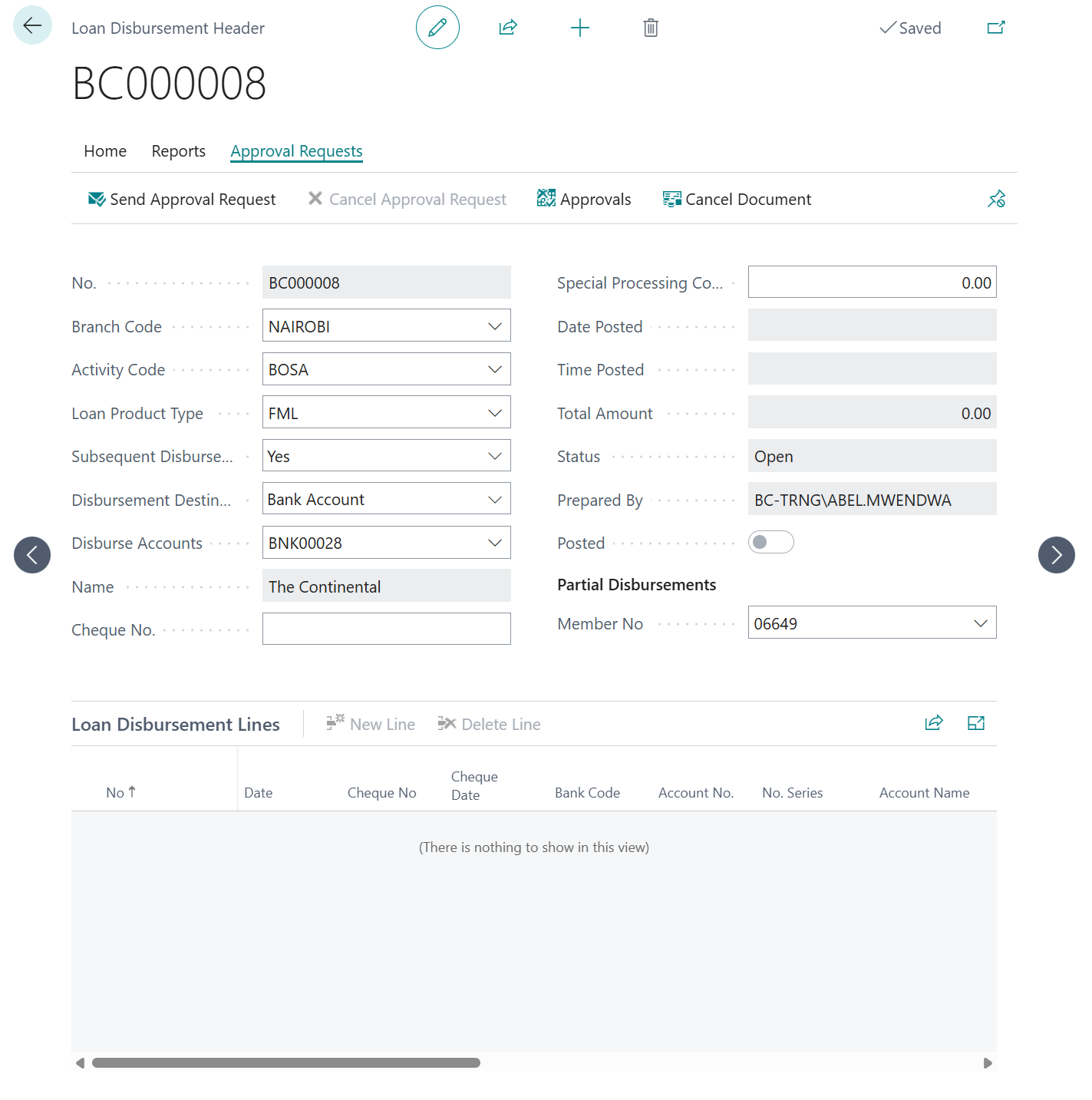 Loan Disbursement Approval